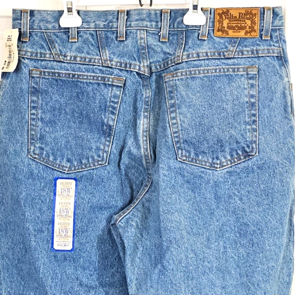 New Delta Burke Denim Jeans 18W Petite Vintage Deadstock Plus Blue Relaxed 90s - Picture 6 of 10